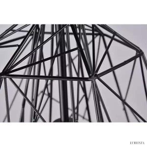 Wisząca lampa z klatką w stylu retro