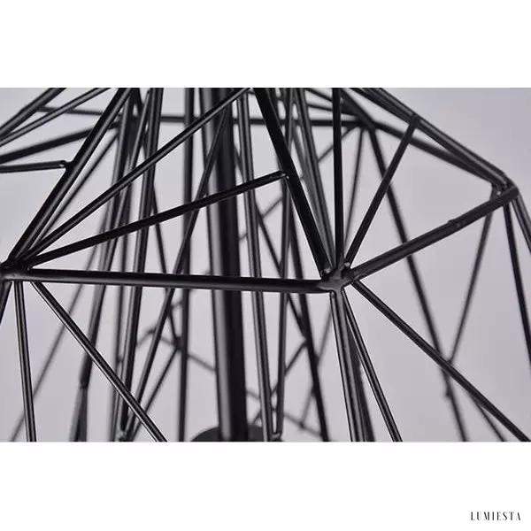 Wisząca lampa z klatką w stylu retro