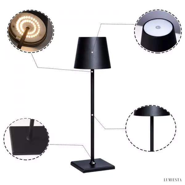 Nowoczesna lampa stołowa LED z regulacją jasności