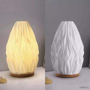 Nowoczesna lampka nocna z 3D wydruku elegancki styl minimalistyczny