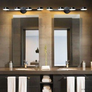 Nowoczesna lampa ścienna z regulowanymi okrągłymi kloszami