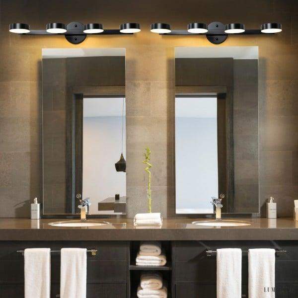 Nowoczesna lampa ścienna z regulowanymi okrągłymi kloszami