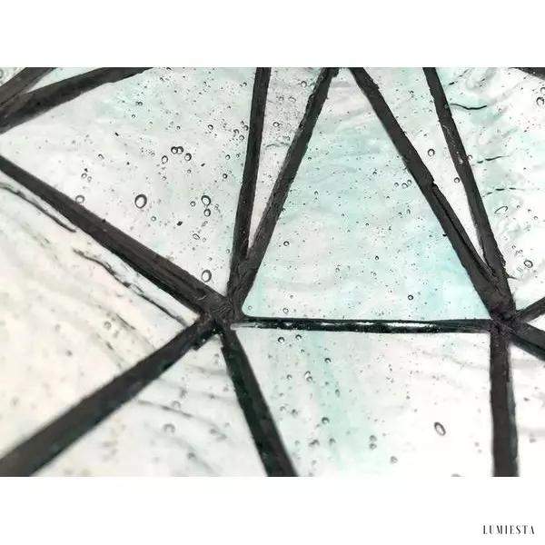 Lampa wisząca vintage z ręcznie robionymi szklanymi kloszami