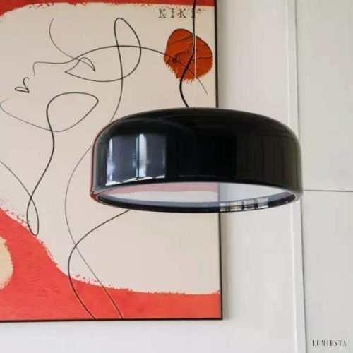 Lampa Wisząca Rosa Nowoczesny Minimalizm Czarny Biały