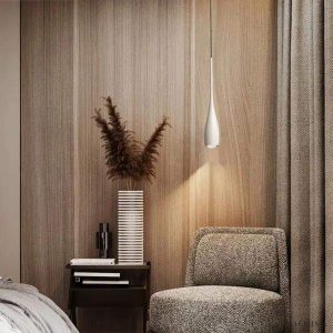 Lampa wisząca Whelan w kształcie kropli nowoczesny styl