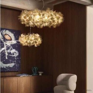 Lampa wisząca Fluf w kształcie chmury z kolorem