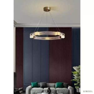 Lampa wisząca LED w kształcie równoległych pierścieni