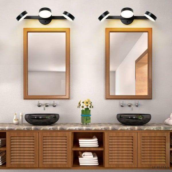 Nowoczesna lampa ścienna z regulowanymi okrągłymi kloszami