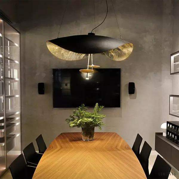 Lampa wisząca Lederam Manta z eleganckim kloszem