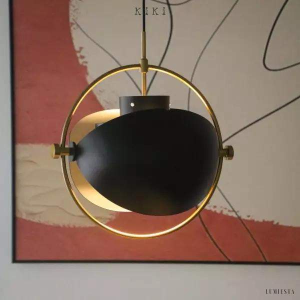 Lampa wisząca Mula z ruchomym kloszem półkulistym
