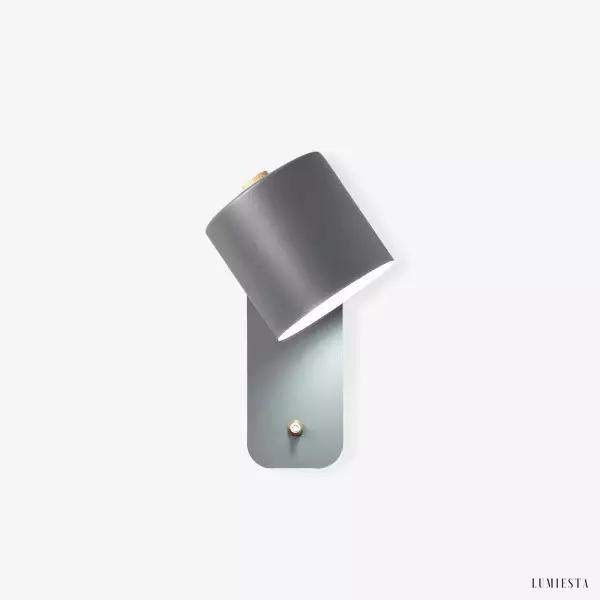 Nowoczesna lampa metalowa z ruchomą głowicą 180 stopni