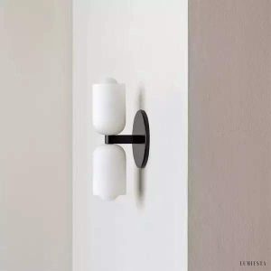 Lampy ścienne Nordyckie szklane dwugłowe w stylu minimalistycznym