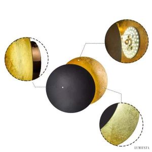 Nowoczesna lampa ścienna Lederam z regulowanym dyskiem