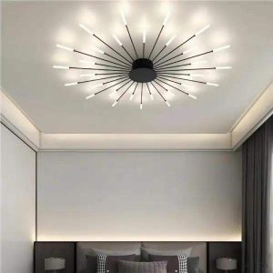 Nowoczesna lampa sufitowa Sputnik z efektem fajerwerków