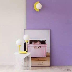 Kolorowa lampa ścienna Nordic Candy z szklanym kloszem