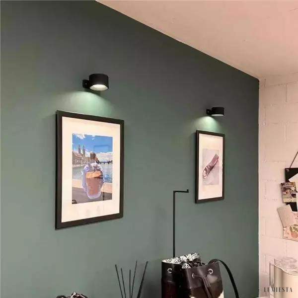 Nowoczesna rotacyjna lampa ścienna LED bezprzewodowa