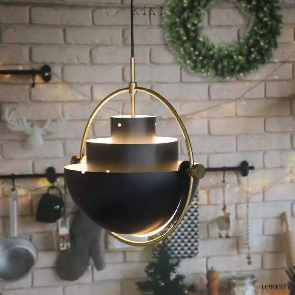 Lampa wisząca Mula z ruchomym kloszem półkulistym