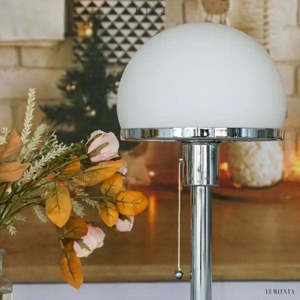 Lampa stołowa Bauhaus Wagenfeld z szklanym kloszem