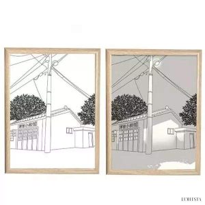 Lampka dekoracyjna z kreatywnym malowaniem styl minimalistyczny