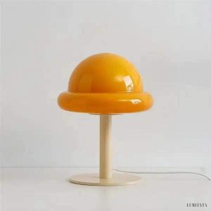 Lampa stołowa Morandi w stylu Bauhaus z kloszem grzybowym