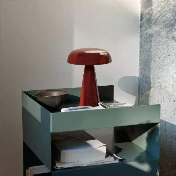 Stylowa przenośna lampa stołowa Como SC53 z kloszem w kształcie grzyba