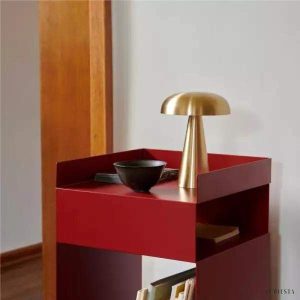 Stylowa przenośna lampa stołowa Como SC53 z kloszem w kształcie grzyba