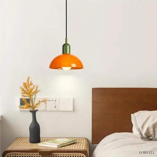 Witrażowa lampa wisząca Bauhaus w minimalistycznym stylu