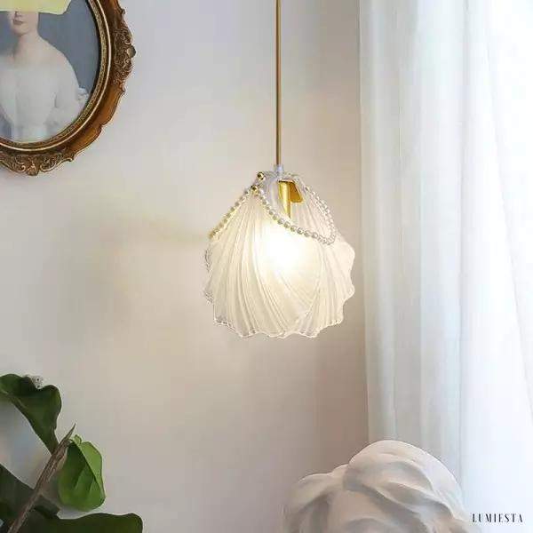 Nowoczesna lampa wisząca muszla Seashell Pearl do salonu