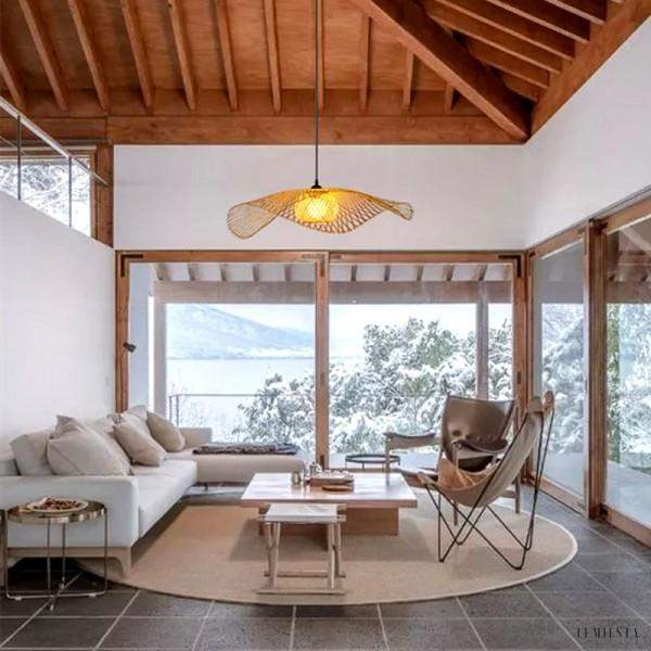 Pleciona lampa wisząca w stylu Zen