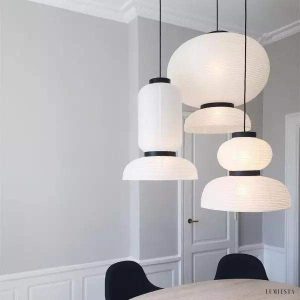 Lampa wisząca Riisi z papieru ryżowego w stylu modern