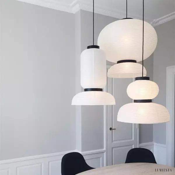 Lampa wisząca Riisi z papieru ryżowego w stylu modern