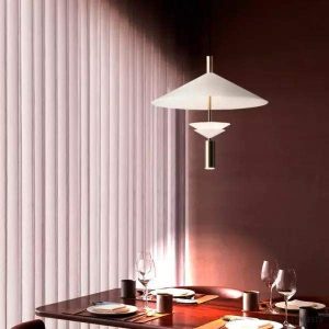 Metalowa lampa wisząca Lantia w skandynawskim stylu