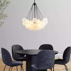 Savon - Żyrandol białe kule szklane - nowoczesny styl i elegancja - Ø40/60/80cm