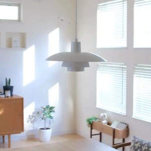 Trójwarstwowa lampa wisząca z aluminiowymi kloszami 40 cm