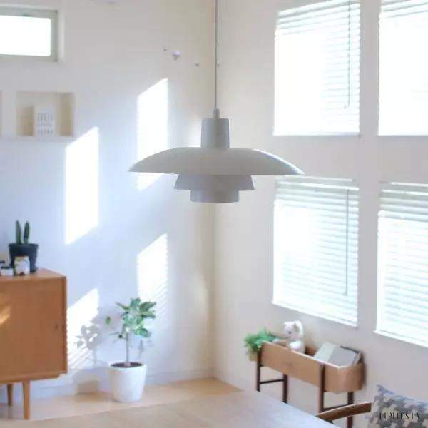 Trójwarstwowa lampa wisząca z aluminiowymi kloszami 40 cm