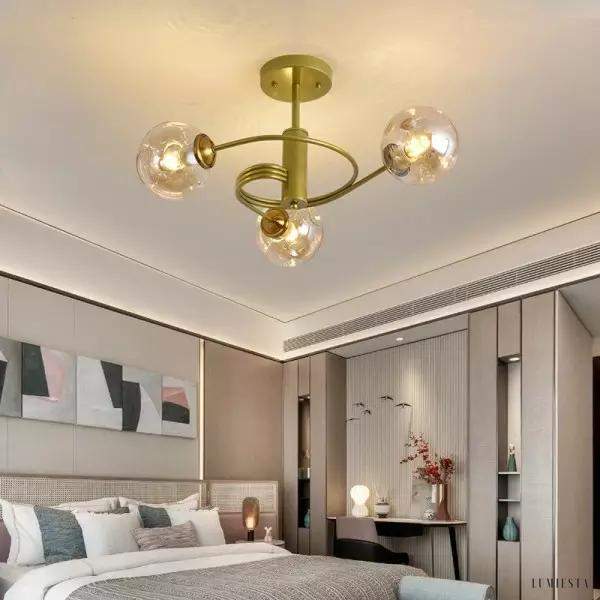 image_2-345.jpg Lampa wisząca Globe kombinacja szkła i metalu 5 źródeł światła