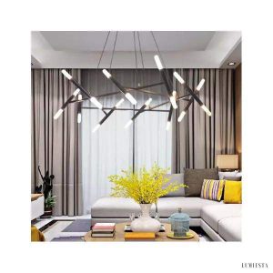 Lampa wisząca w kształcie gniazda ptaka czarna złota