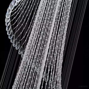 Luksusowa lampa wisząca kryształowa w stylu rotacyjnym