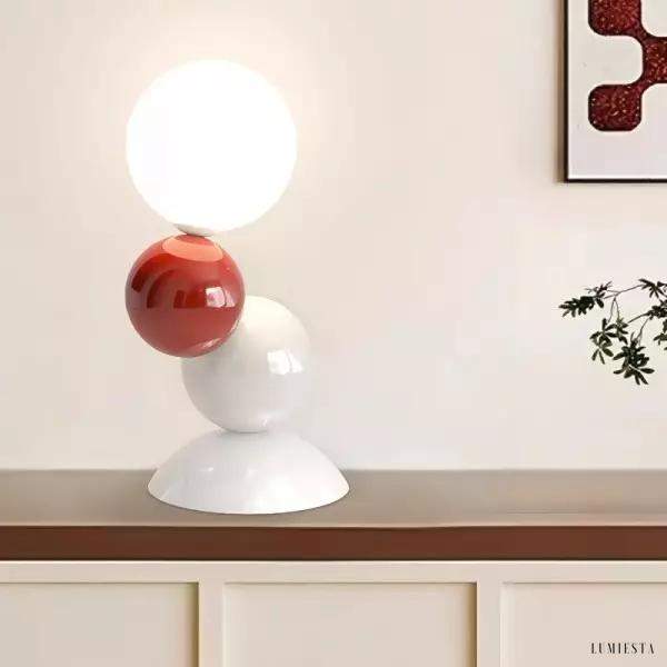 Kolorowa stołowa lampa akrylowa w nowoczesnym stylu