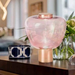 Lampka stołowa RIFLESSO szklana w kształcie bąbelka