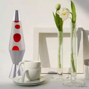 Lampa lawowa klasyczna z metalowym wykończeniem niebieska