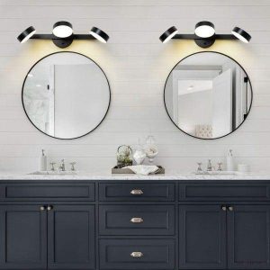 Nowoczesna lampa ścienna z regulowanymi okrągłymi kloszami