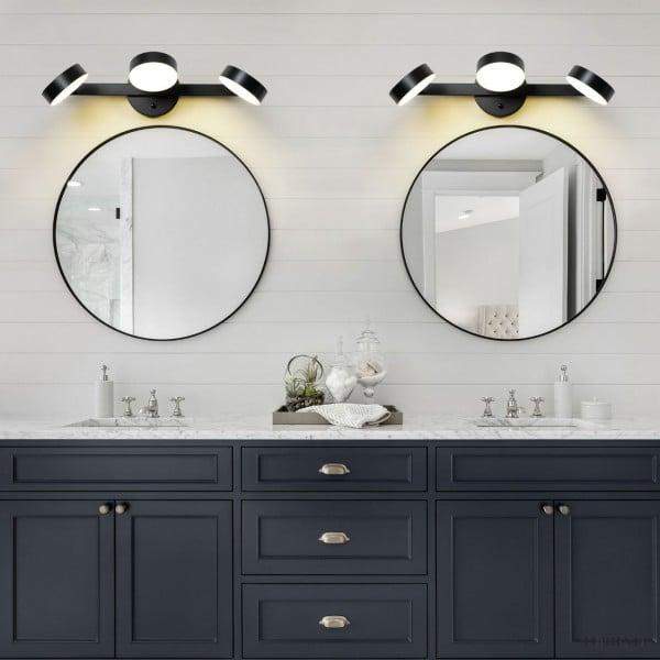 Nowoczesna lampa ścienna z regulowanymi okrągłymi kloszami