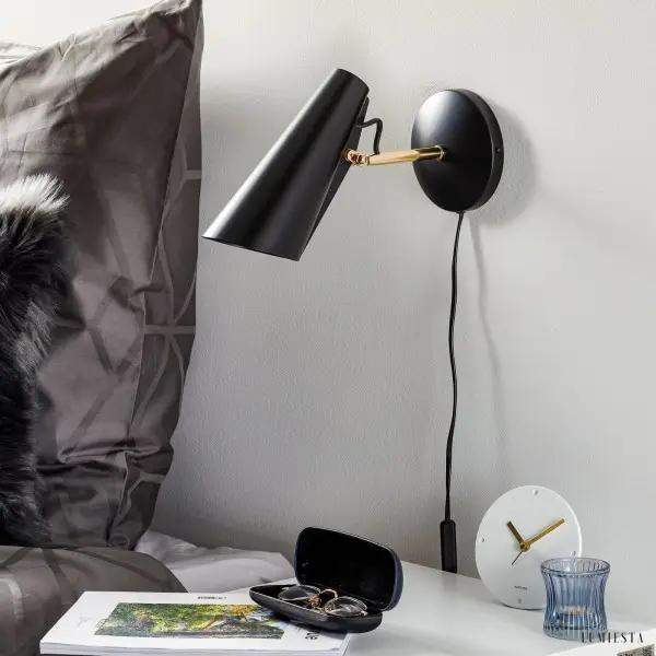 Lampa ścienna Birdy w stylu nowoczesnym kolor czarny