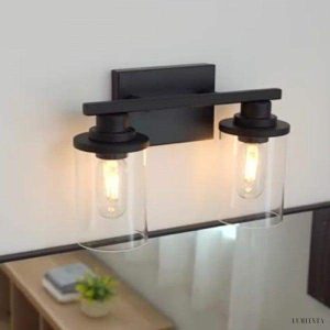 Podwójna lampa ścienna szklana w stylu nowoczesnym