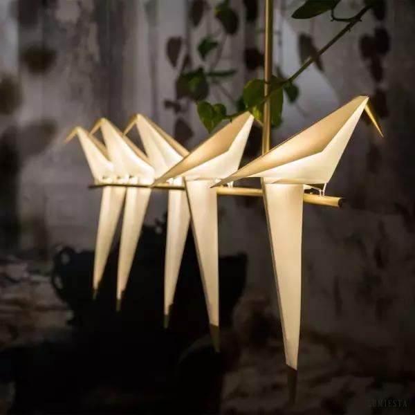 Żyrandol Birdy w stylu rzeźbiarskim z akrylu