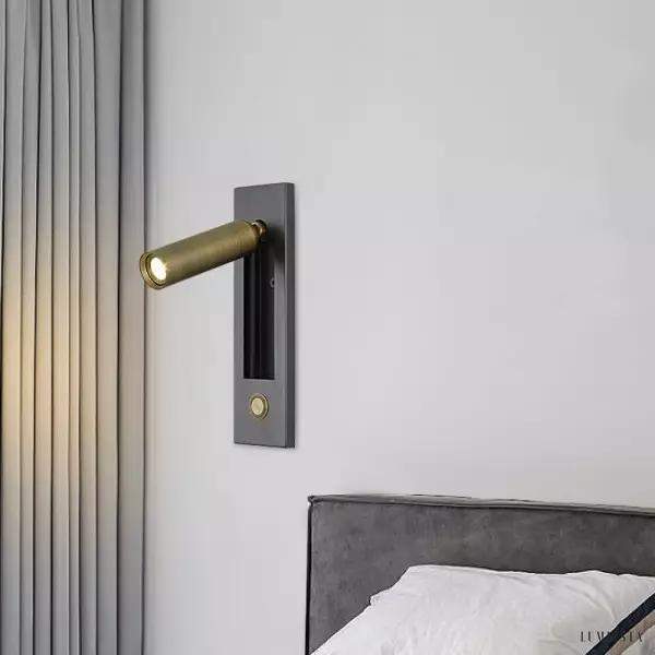 Lampa LED do czytania z regulowanym ramieniem ścienna