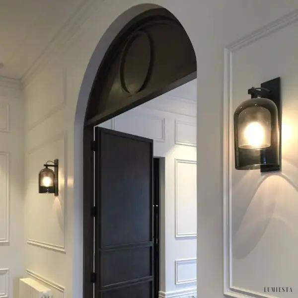 Lampa ścienna szklana Lumi elegancka minimalistyczna 35 cm