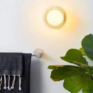 Nowoczesna lampa ścienna sufitowa Crisp z falistym wzorem