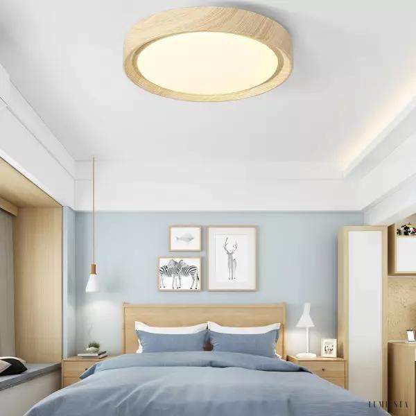 Vintage Okrągła Lampa LED sufitowa w stylu skandynawskim